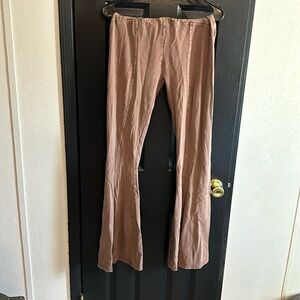 Brown flare leggings